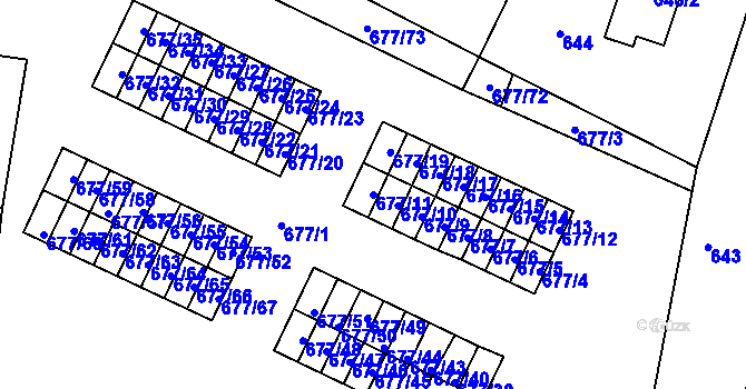Parcela st. 677/11 v KÚ Nové Sedlo u Lokte, Katastrální mapa