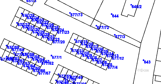 Parcela st. 677/18 v KÚ Nové Sedlo u Lokte, Katastrální mapa