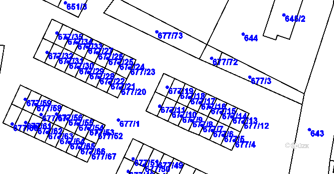 Parcela st. 677/19 v KÚ Nové Sedlo u Lokte, Katastrální mapa