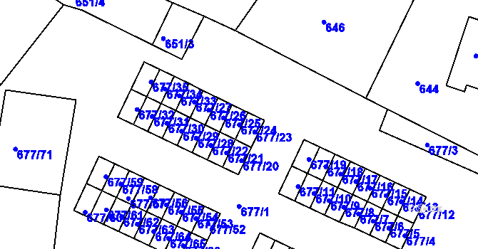 Parcela st. 677/24 v KÚ Nové Sedlo u Lokte, Katastrální mapa