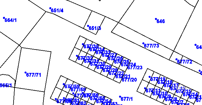 Parcela st. 677/27 v KÚ Nové Sedlo u Lokte, Katastrální mapa
