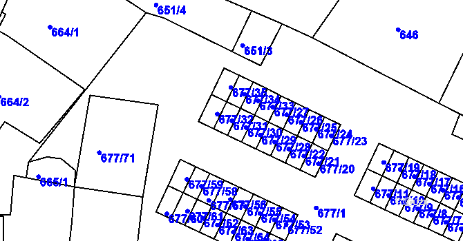 Parcela st. 677/31 v KÚ Nové Sedlo u Lokte, Katastrální mapa