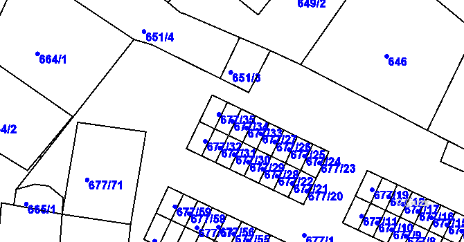 Parcela st. 677/34 v KÚ Nové Sedlo u Lokte, Katastrální mapa