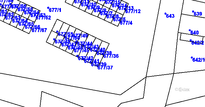 Parcela st. 677/36 v KÚ Nové Sedlo u Lokte, Katastrální mapa
