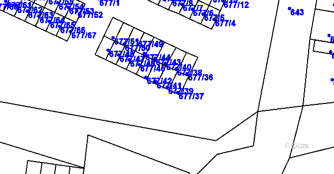 Parcela st. 677/39 v KÚ Nové Sedlo u Lokte, Katastrální mapa