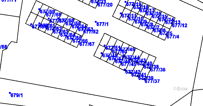 Parcela st. 677/48 v KÚ Nové Sedlo u Lokte, Katastrální mapa