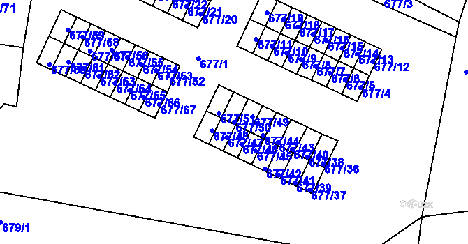 Parcela st. 677/50 v KÚ Nové Sedlo u Lokte, Katastrální mapa