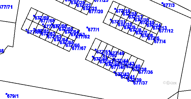 Parcela st. 677/51 v KÚ Nové Sedlo u Lokte, Katastrální mapa