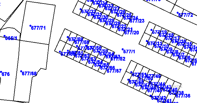 Parcela st. 677/54 v KÚ Nové Sedlo u Lokte, Katastrální mapa