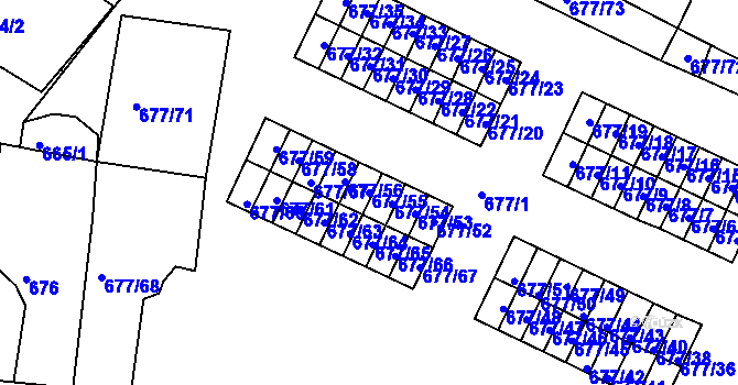 Parcela st. 677/55 v KÚ Nové Sedlo u Lokte, Katastrální mapa