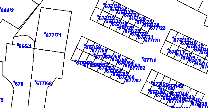 Parcela st. 677/56 v KÚ Nové Sedlo u Lokte, Katastrální mapa