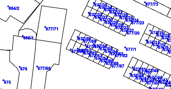 Parcela st. 677/57 v KÚ Nové Sedlo u Lokte, Katastrální mapa