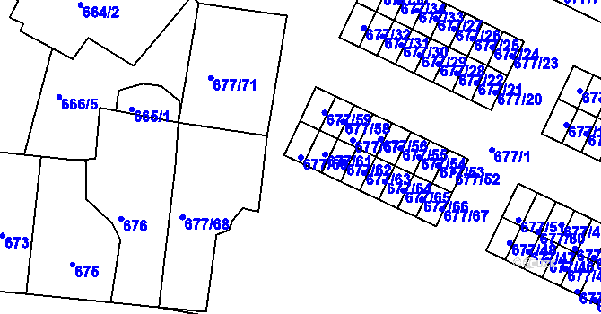 Parcela st. 677/60 v KÚ Nové Sedlo u Lokte, Katastrální mapa