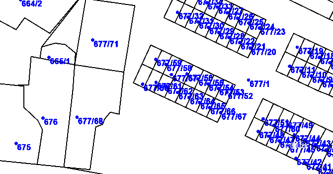 Parcela st. 677/62 v KÚ Nové Sedlo u Lokte, Katastrální mapa