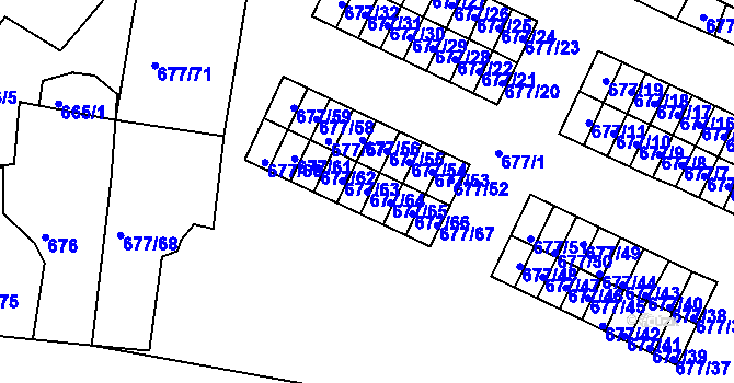 Parcela st. 677/64 v KÚ Nové Sedlo u Lokte, Katastrální mapa