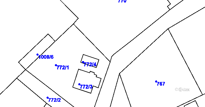 Parcela st. 771 v KÚ Nové Sedlo u Lokte, Katastrální mapa