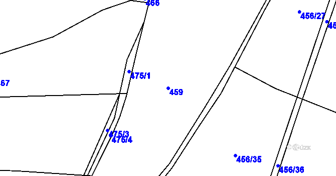 Parcela st. 459 v KÚ Nové Sedlo u Žatce, Katastrální mapa