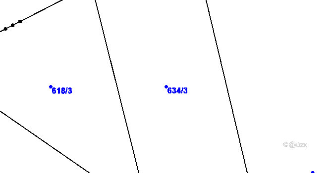 Parcela st. 634/3 v KÚ Nové Sedlo nad Bílinou, Katastrální mapa