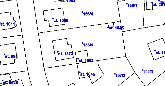 Parcela st. 156/5 v KÚ Nové Strašecí, Katastrální mapa