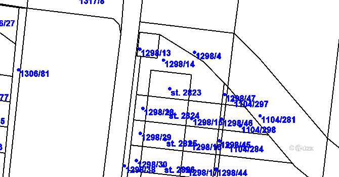 Parcela st. 2823 v KÚ Nové Strašecí, Katastrální mapa