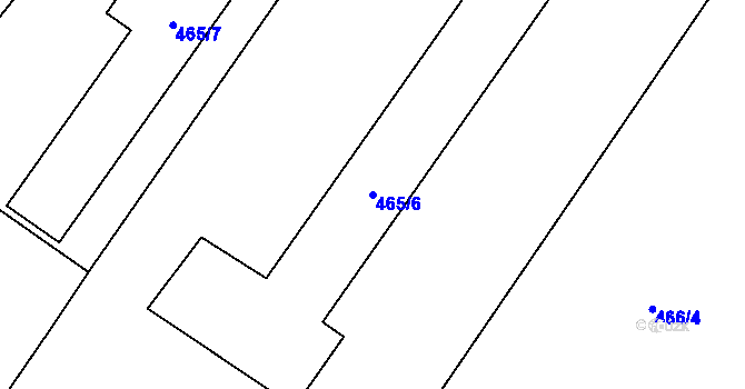 Parcela st. 465/6 v KÚ Krnčice, Katastrální mapa