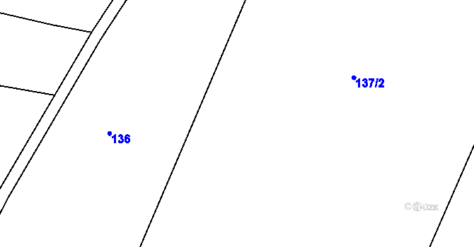 Parcela st. 137/1 v KÚ Láz u Nových Syrovic, Katastrální mapa