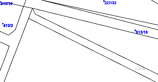 Parcela st. 487/1 v KÚ Láz u Nových Syrovic, Katastrální mapa