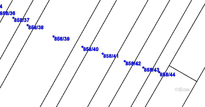 Parcela st. 858/41 v KÚ Nové Syrovice, Katastrální mapa