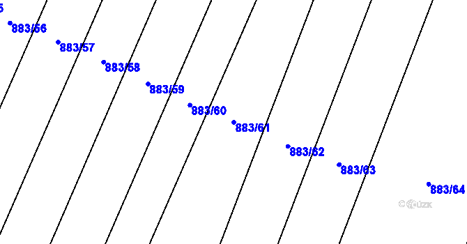 Parcela st. 883/61 v KÚ Nové Syrovice, Katastrální mapa