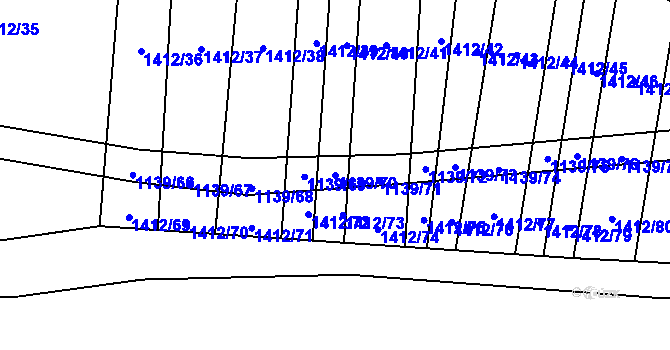 Parcela st. 1139/70 v KÚ Nové Syrovice, Katastrální mapa