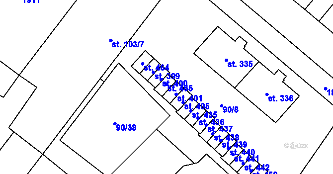 Parcela st. 90/14 v KÚ Nové Syrovice, Katastrální mapa