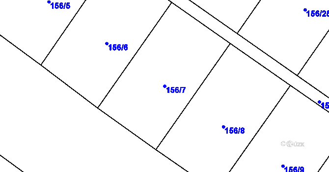 Parcela st. 156/7 v KÚ Nové Syrovice, Katastrální mapa