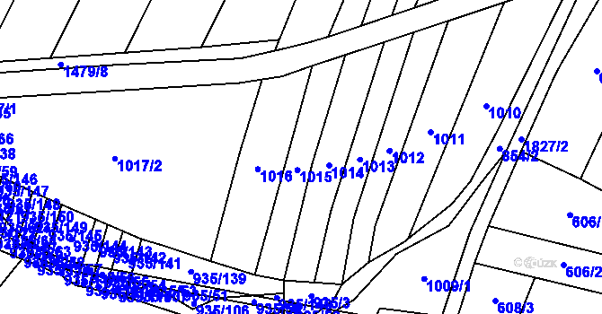 Parcela st. 1017 v KÚ Nové Syrovice, Katastrální mapa