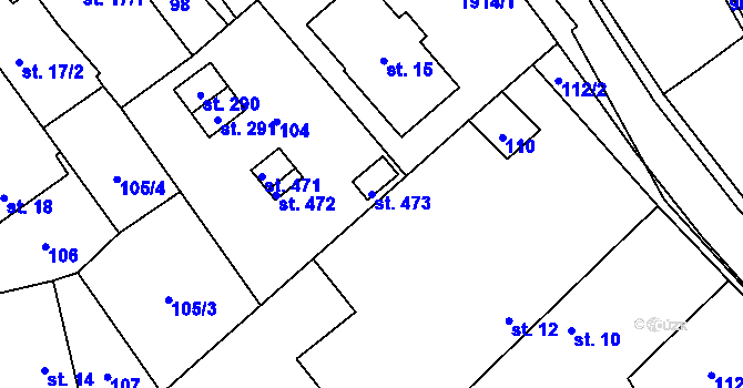Parcela st. 473 v KÚ Nové Syrovice, Katastrální mapa