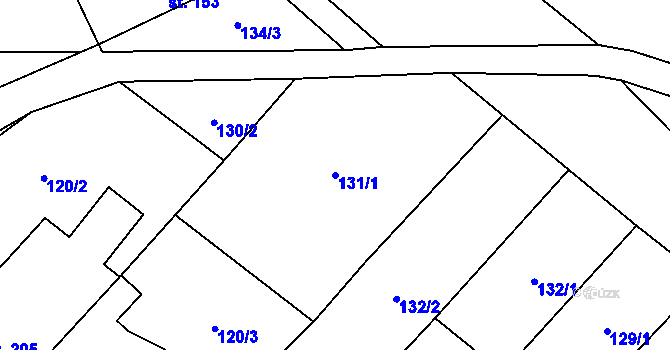 Parcela st. 131/1 v KÚ Nové Syrovice, Katastrální mapa