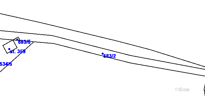 Parcela st. 583/2 v KÚ Lhotka u Vítkova, Katastrální mapa