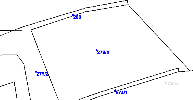 Parcela st. 279/1 v KÚ Lhotka u Vítkova, Katastrální mapa
