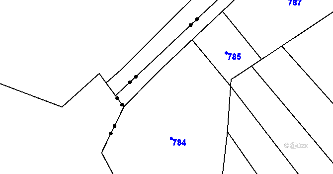 Parcela st. 741/6 v KÚ Novičí, Katastrální mapa