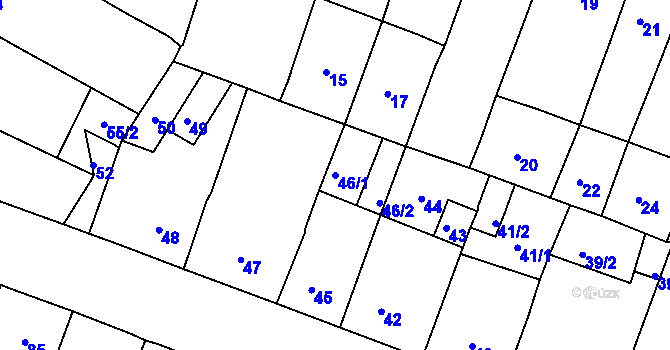 Parcela st. 46/1 v KÚ Novosedlice, Katastrální mapa