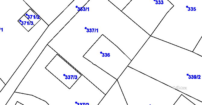 Parcela st. 336 v KÚ Novosedlice, Katastrální mapa