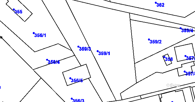 Parcela st. 359/1 v KÚ Novosedlice, Katastrální mapa