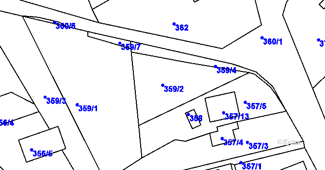 Parcela st. 359/2 v KÚ Novosedlice, Katastrální mapa
