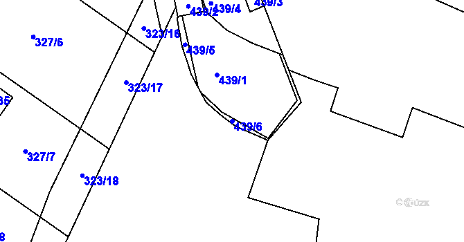 Parcela st. 439/6 v KÚ Novosedlice, Katastrální mapa