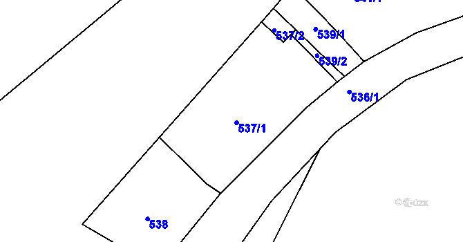 Parcela st. 537 v KÚ Novosedlice, Katastrální mapa
