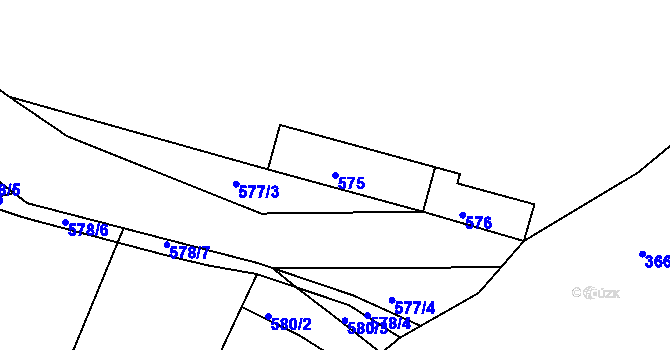 Parcela st. 575 v KÚ Novosedlice, Katastrální mapa