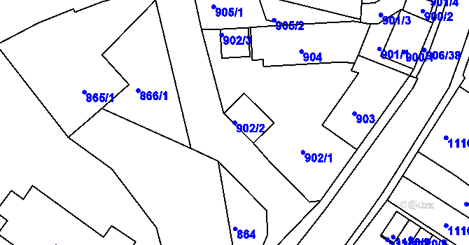 Parcela st. 902/2 v KÚ Novosedlice, Katastrální mapa