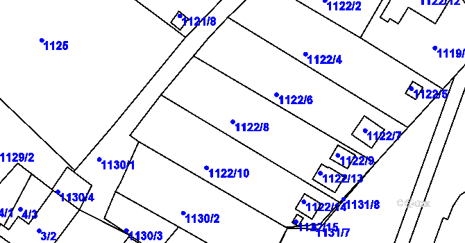Parcela st. 1122/8 v KÚ Novosedlice, Katastrální mapa