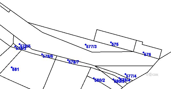 Parcela st. 577/3 v KÚ Novosedlice, Katastrální mapa