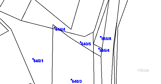 Parcela st. 640/5 v KÚ Novosedlice, Katastrální mapa