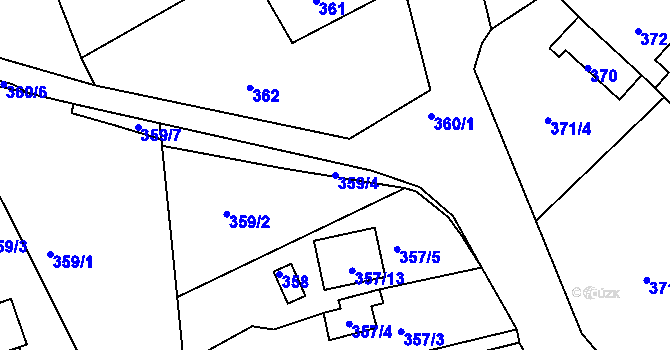 Parcela st. 359/4 v KÚ Novosedlice, Katastrální mapa
